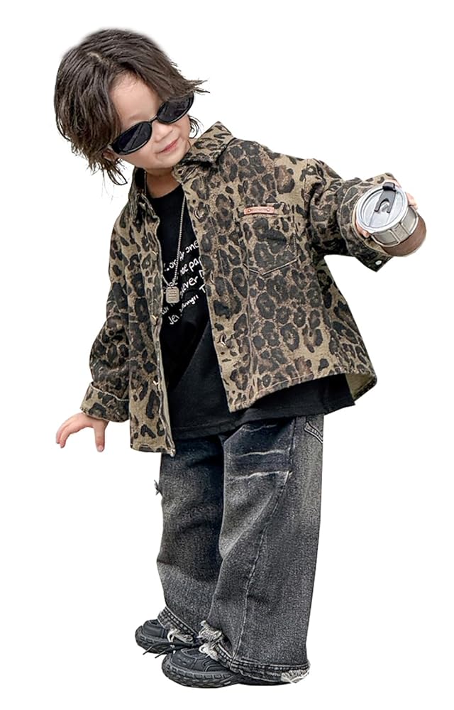 ドルチェ キッズ レオパード 柄 アウター パーカー ジャケット リバーシブル 子供服 ヒョウ柄ボアリバーシブルジャンパー レオパード柄